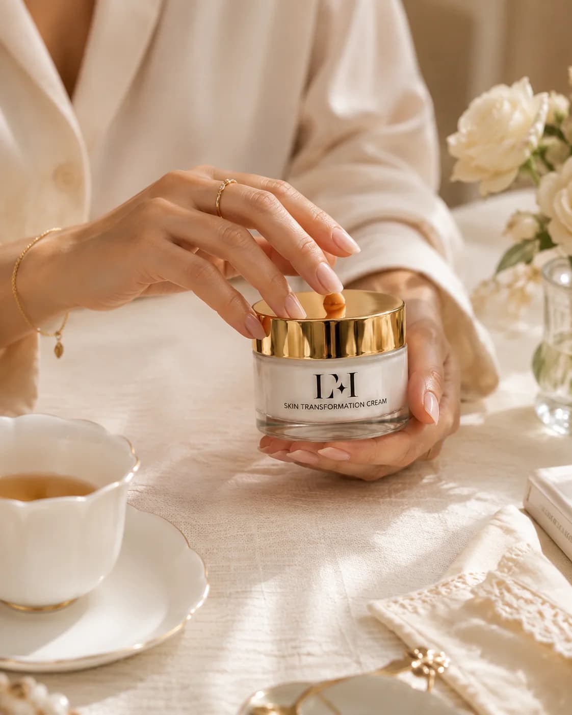 Luminous Me cream at the centre of an inclusive skincare ritual