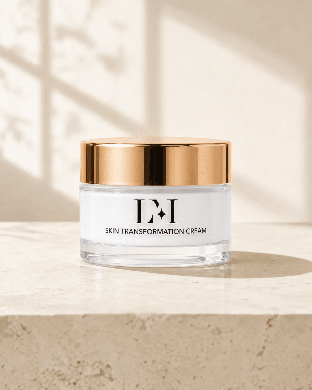Luminous Me Skin Transformation Cream jar in warm window light